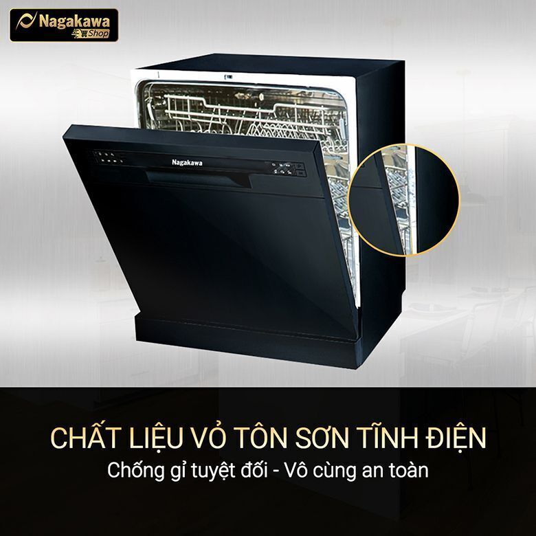 máy rửa bát nagakawa nk8d01m rửa 8 bộ