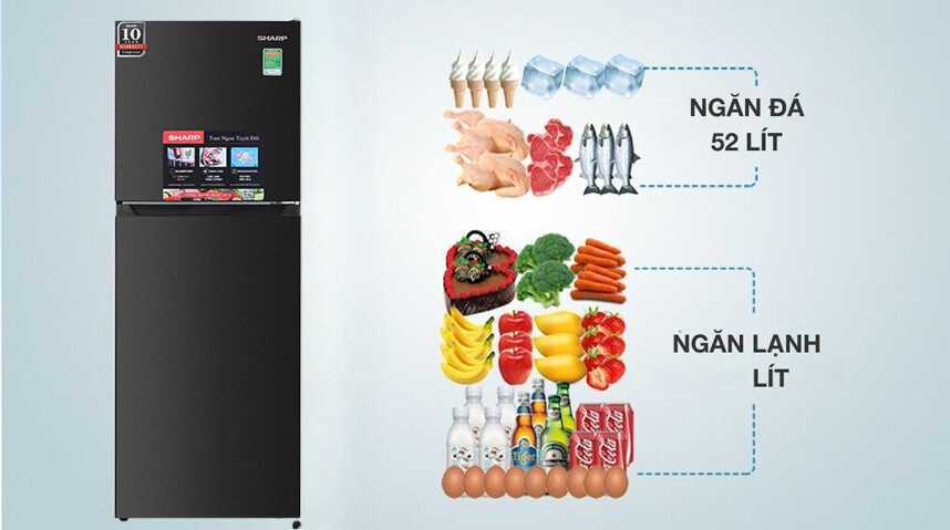 tủ lạnh sharp inverter 247 lít sj-x270v-dg