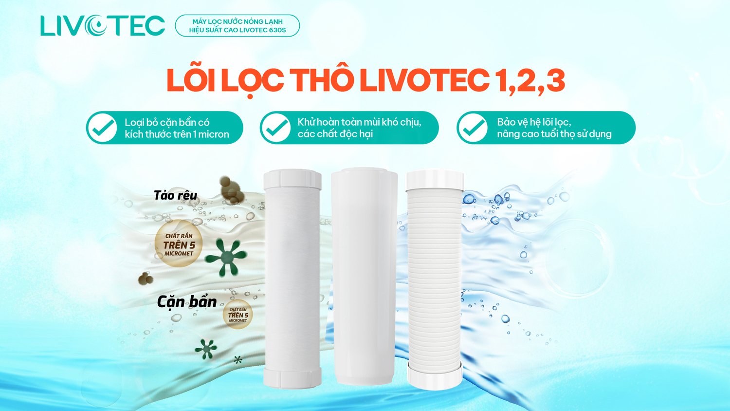 máy lọc nước nóng lạnh livotec 630s