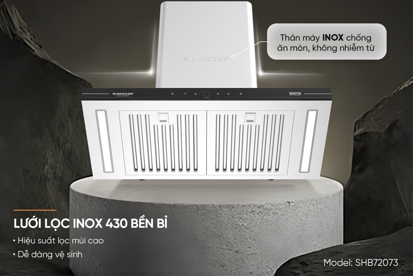 máy hút mùi chữ t sunhouse shb72073