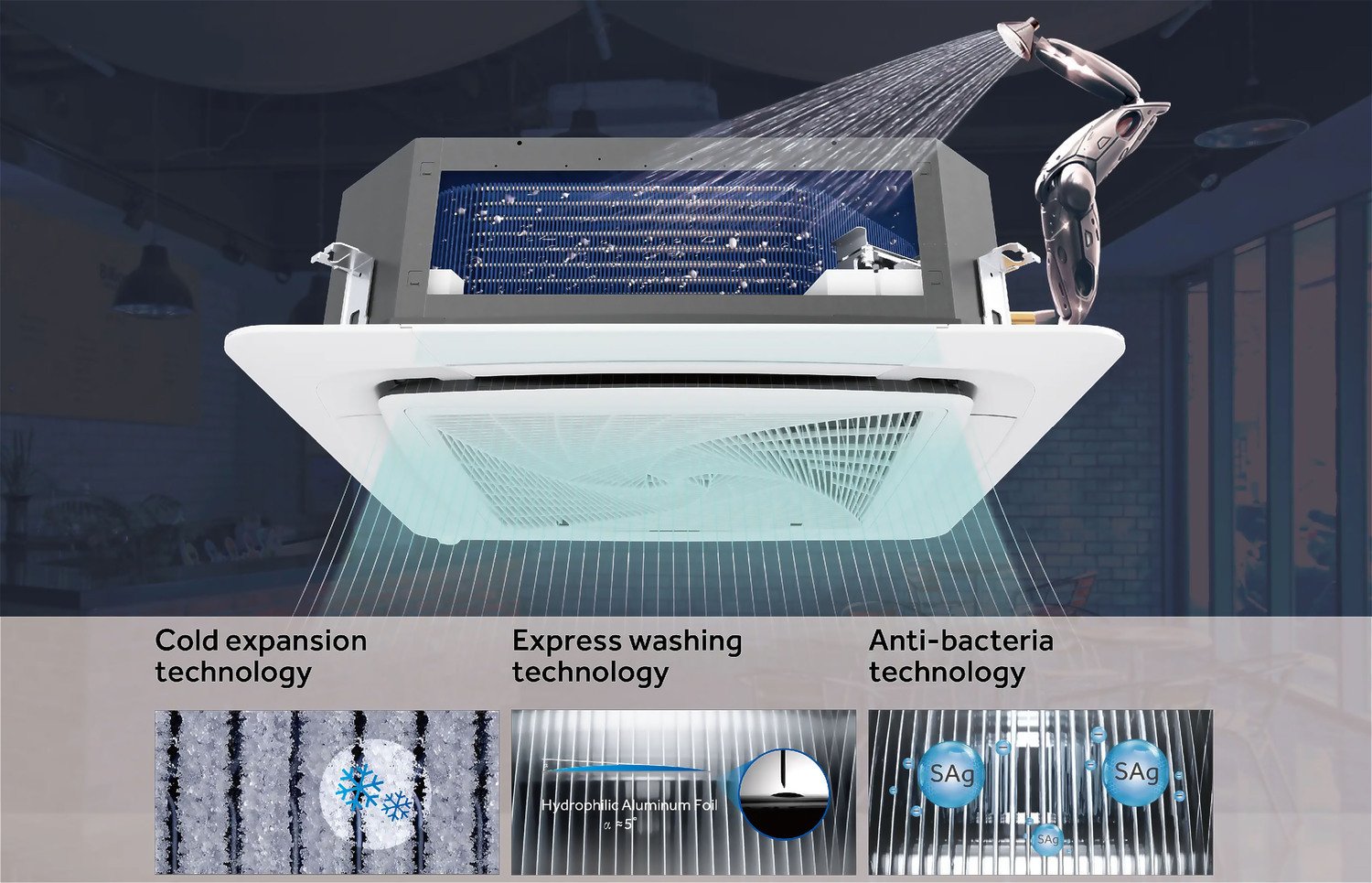 máy lạnh âm trần inverter aqua 2.5hp 1u71s1pj2sa/ab71s2lr1fa