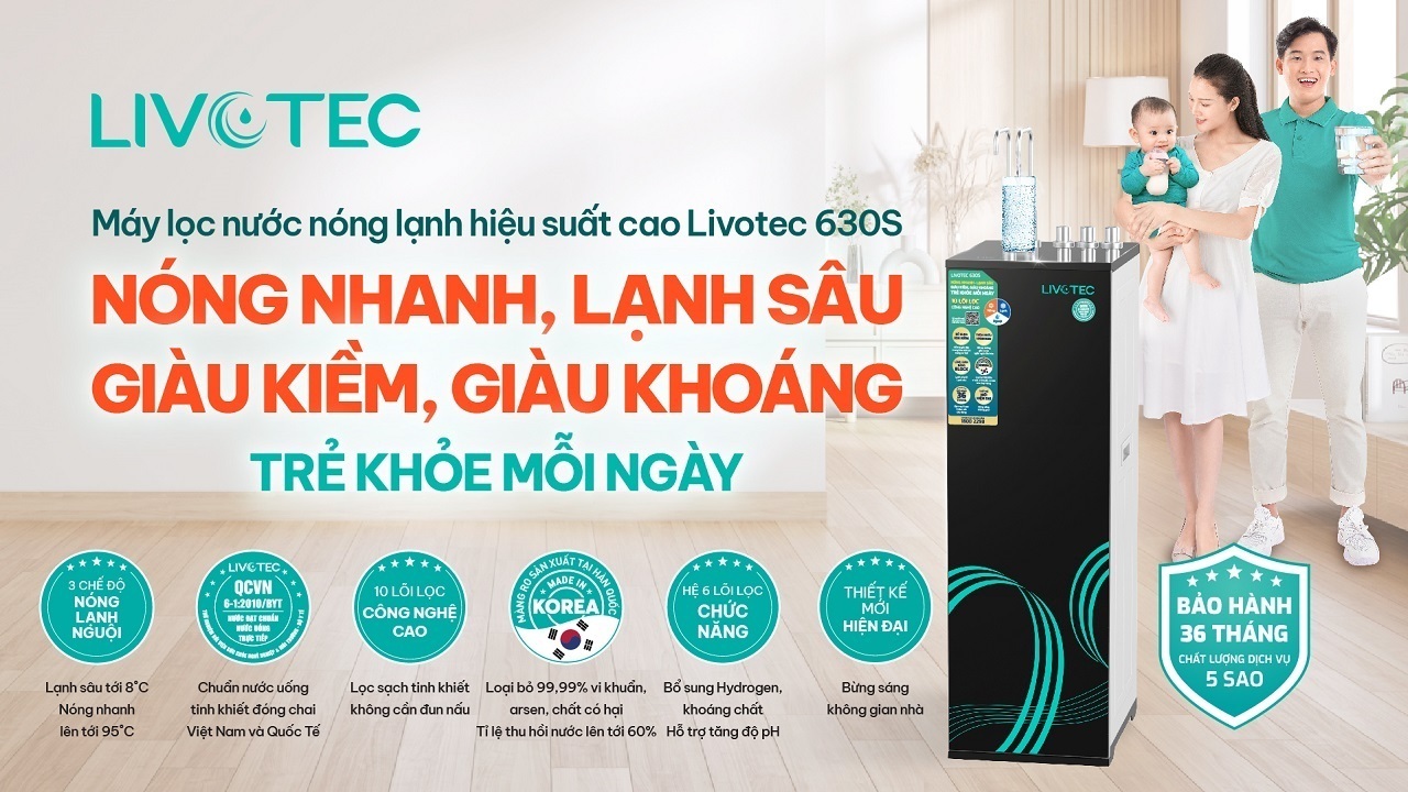 máy lọc nước nóng lạnh livotec 630s