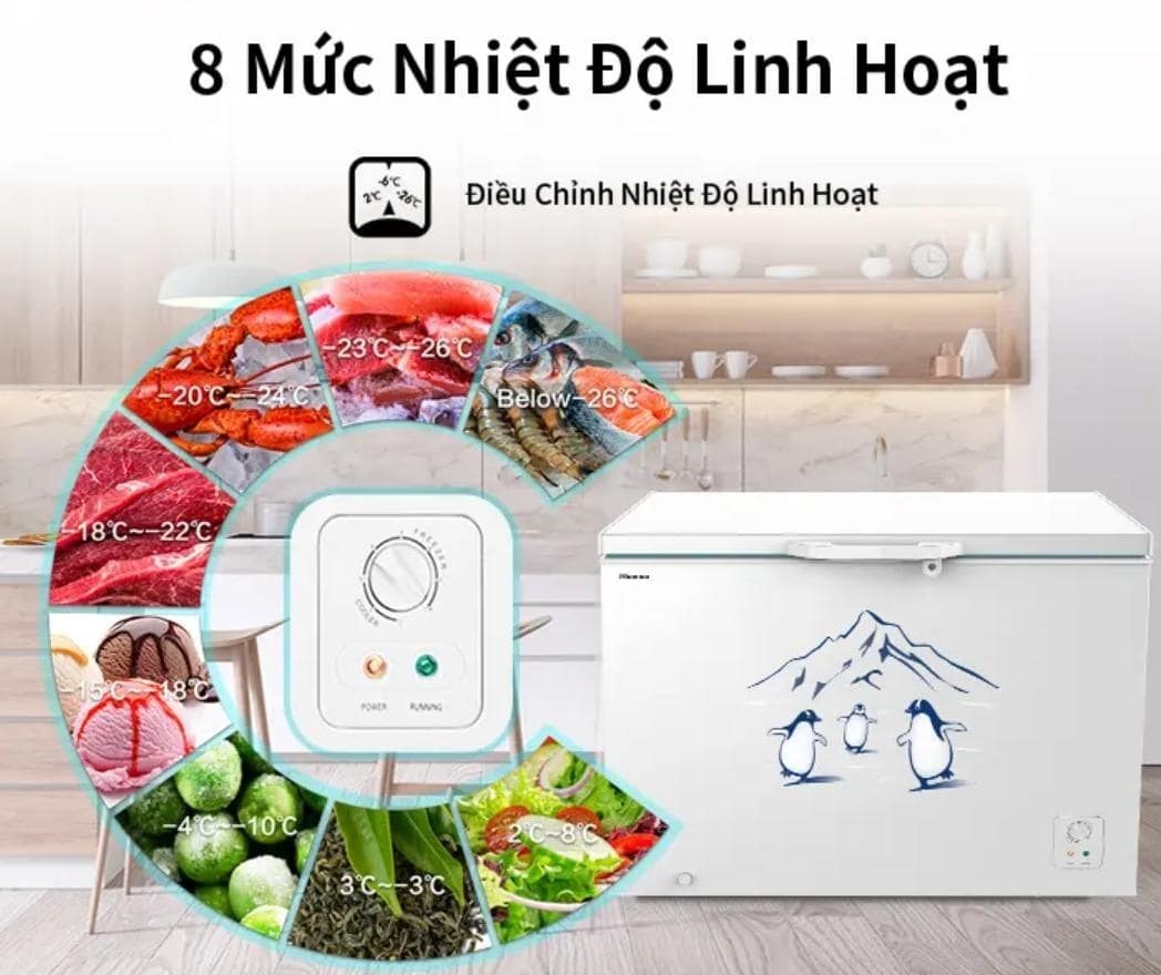 tủ đông hisense 202 lít fc260d4ewc1