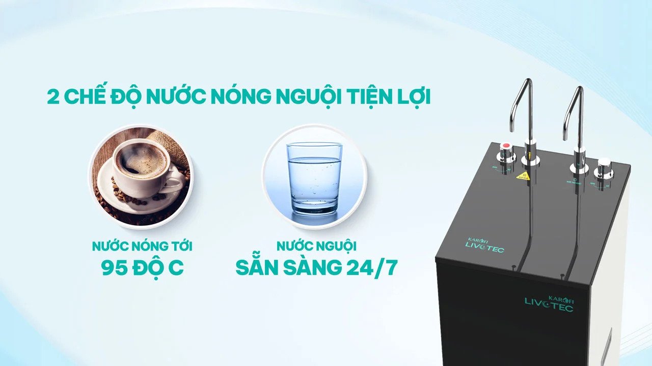 máy lọc nước nóng nguội karofi livotec 615s