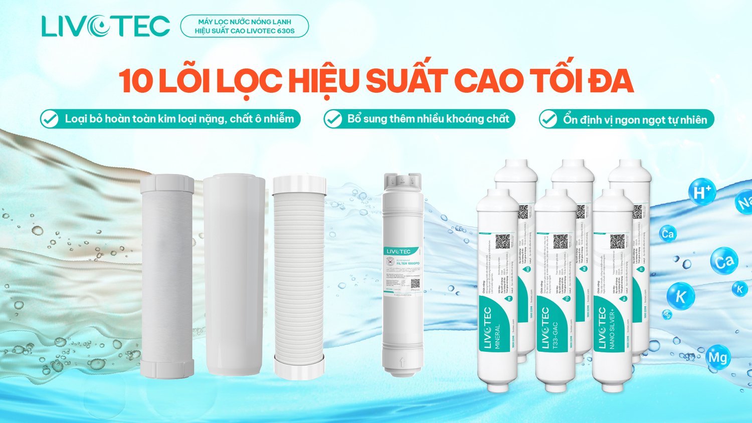 máy lọc nước nóng lạnh livotec 630s