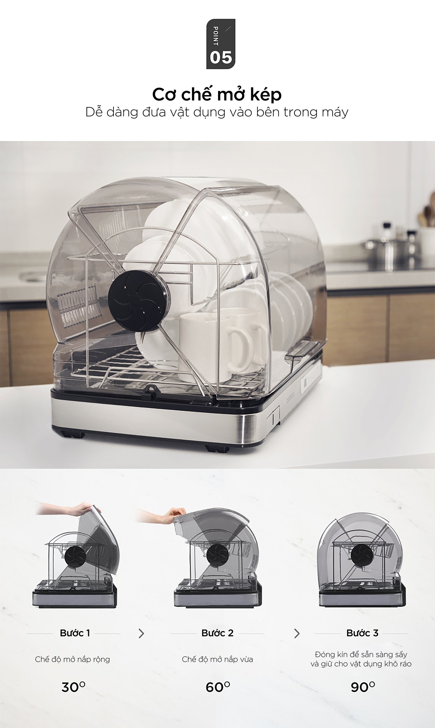 máy sấy bát điện tử 40 lít cuckoo cdd-a9010