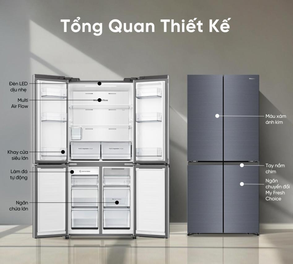 tủ lạnh hisense inverter 488 lít rq630n4ebui3