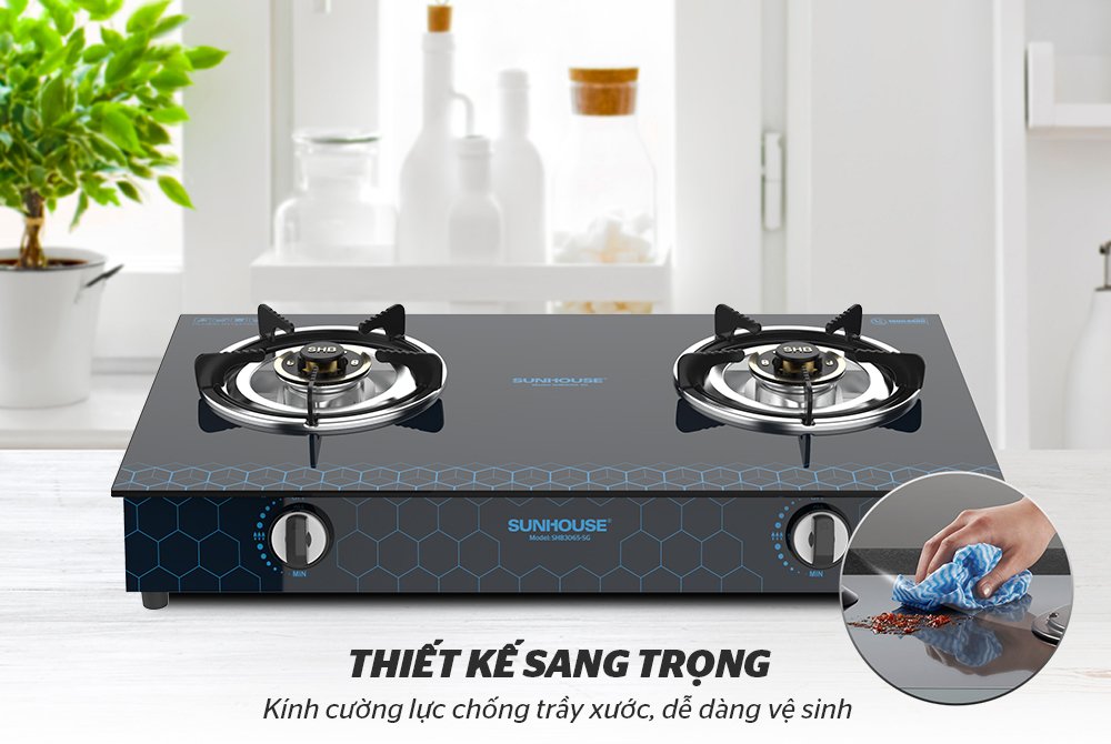 bếp gas dương kính sunhouse shb3065-sg