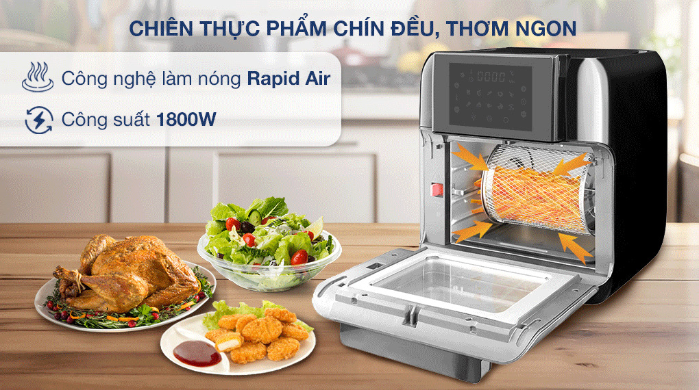 lò chiên không dầu bluestone afb-5888 10 lít