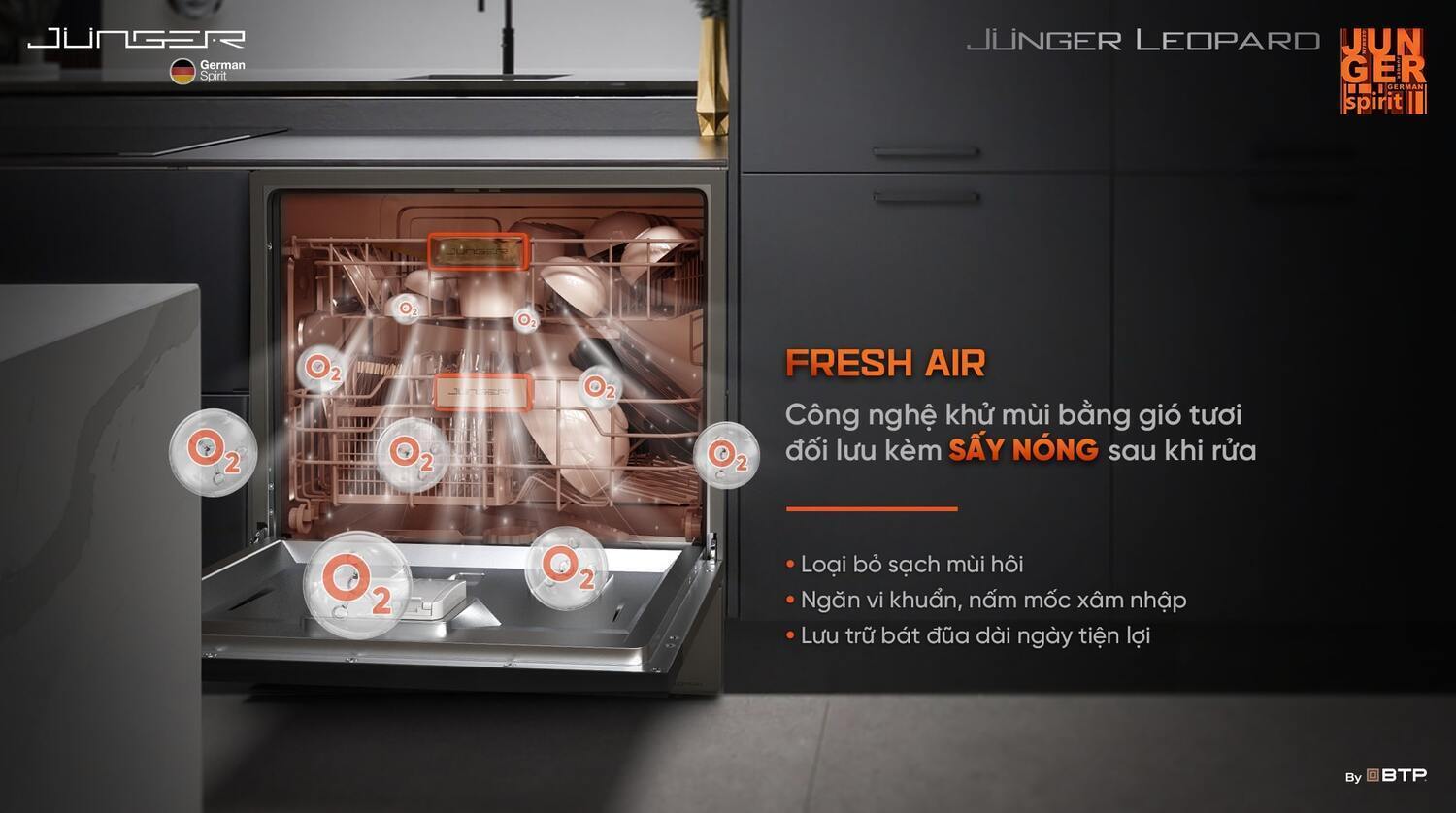 máy rửa bát junger jg leopard dwj-133-ms