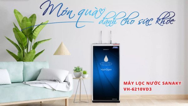 máy lọc nước nóng lạnh inverter sanaky vh-6210vd3 10 lõi