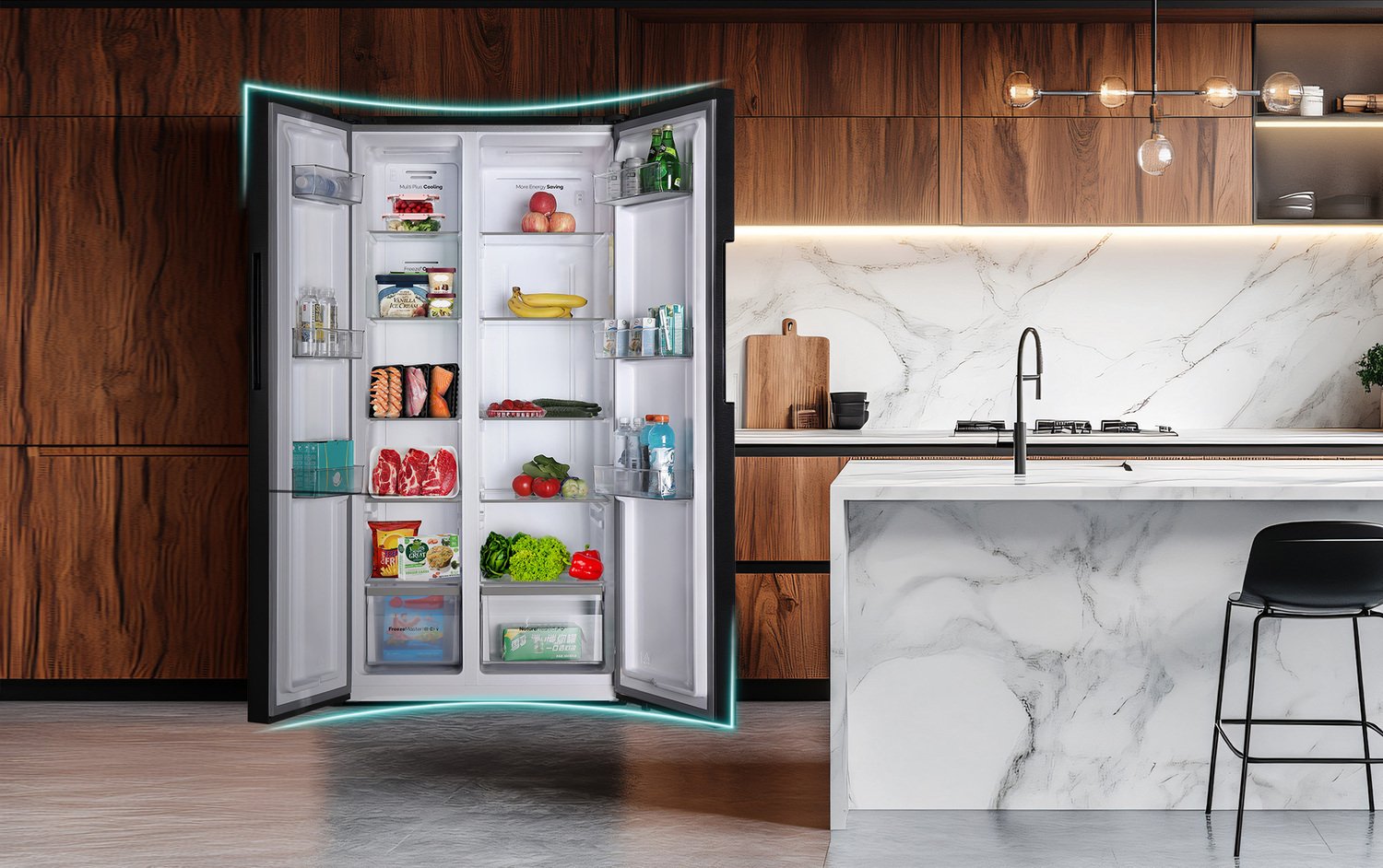 tủ lạnh casper side by side 2 cánh 460 lít rs-d462sbs