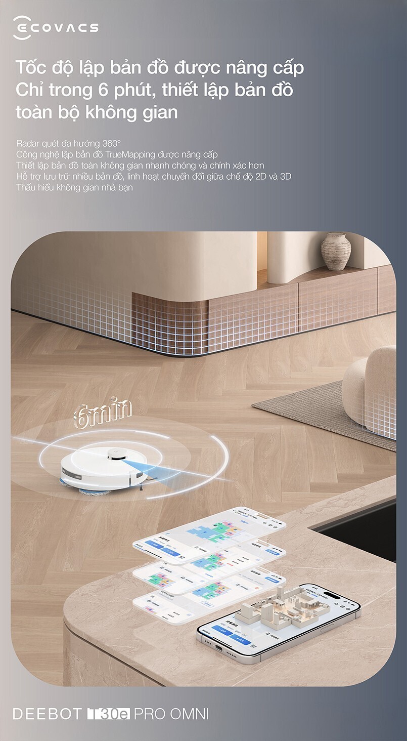 robot hút bụi lau nhà ecovacs deebot t30e pro omni