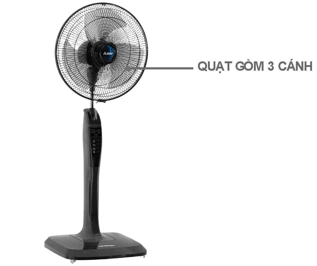 quạt cây mitsubishi lv16rb cy-gy-xám đậm