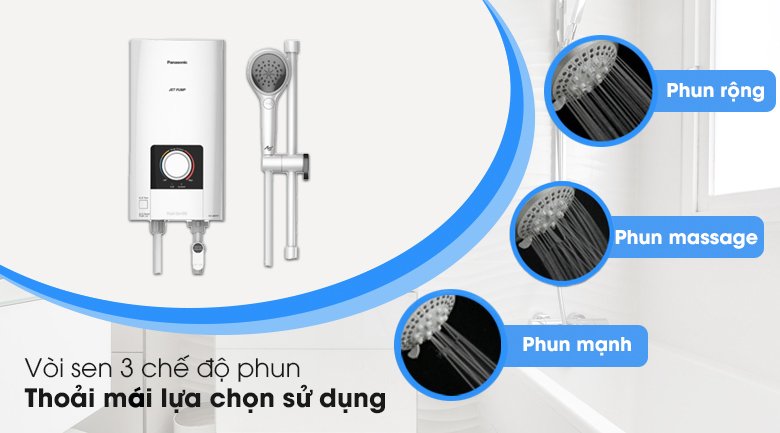 máy nước nóng trực tiếp panasonic 4500w dh-4ntp1vm ( có bơm)