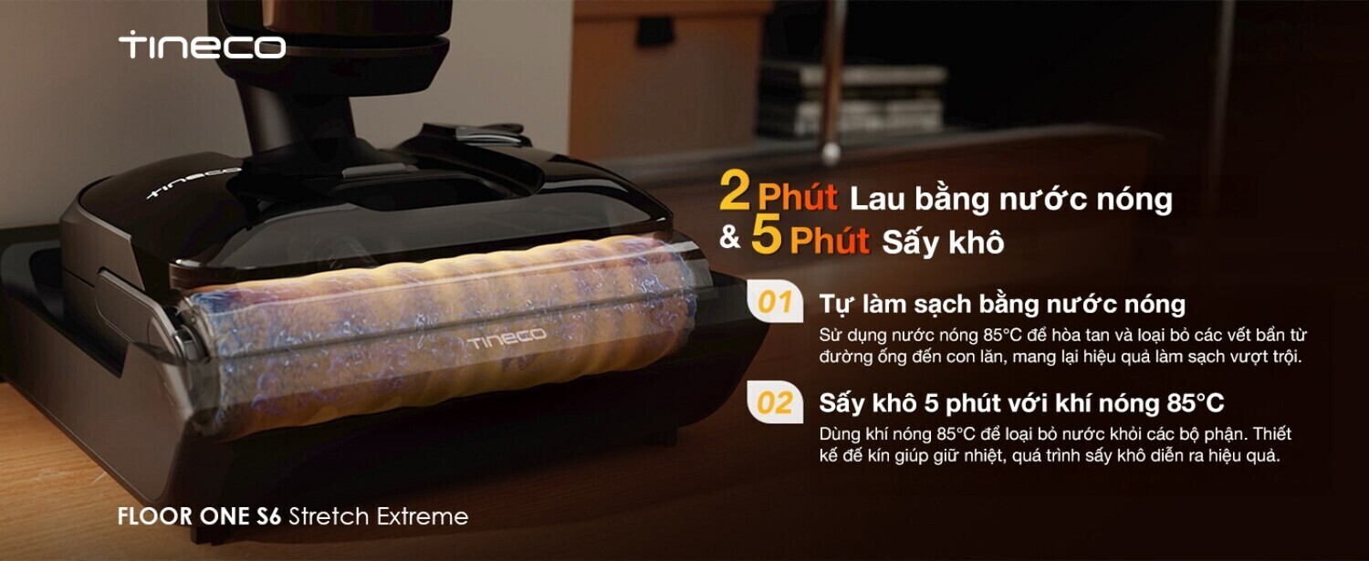 máy hút bụi lau nhà tineco floor one s6 stretch extreme
