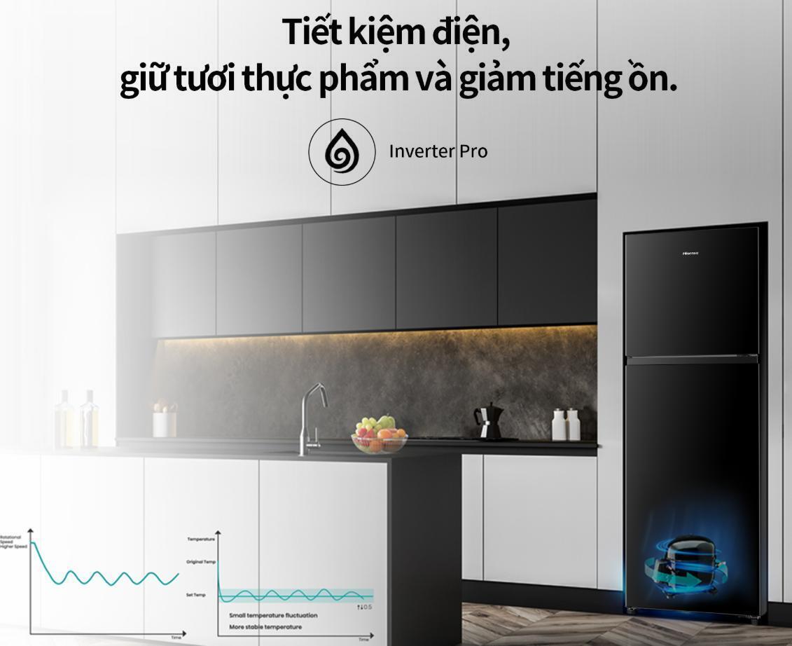 tủ lạnh hisense inverter 324 lít rt469n4ebu