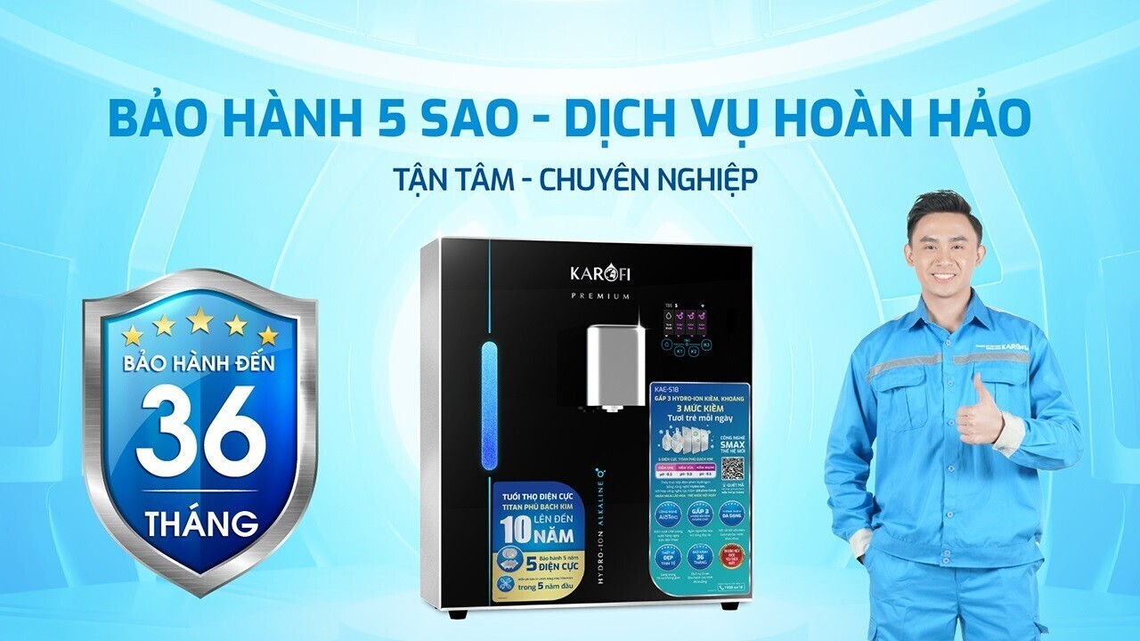 máy chuyển đổi hydro-ion kiềm karofi kae-s18
