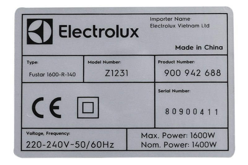 máy hút bụi dạng hộp electrolux z1231