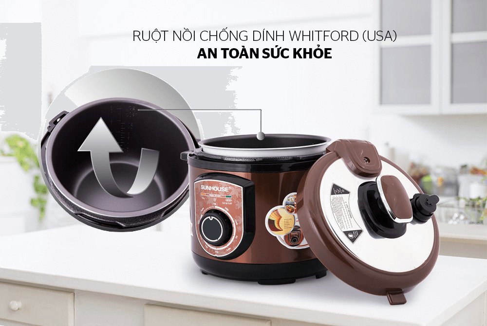 nồi áp suất điện đa năng sunhouse shd1550