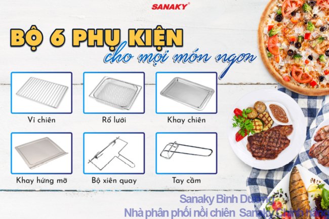 nồi chiên nướng không dầu sanaky vh-2088s2d