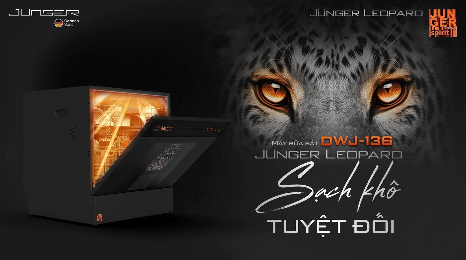 máy rửa bát junger leopard dwj-136-vg