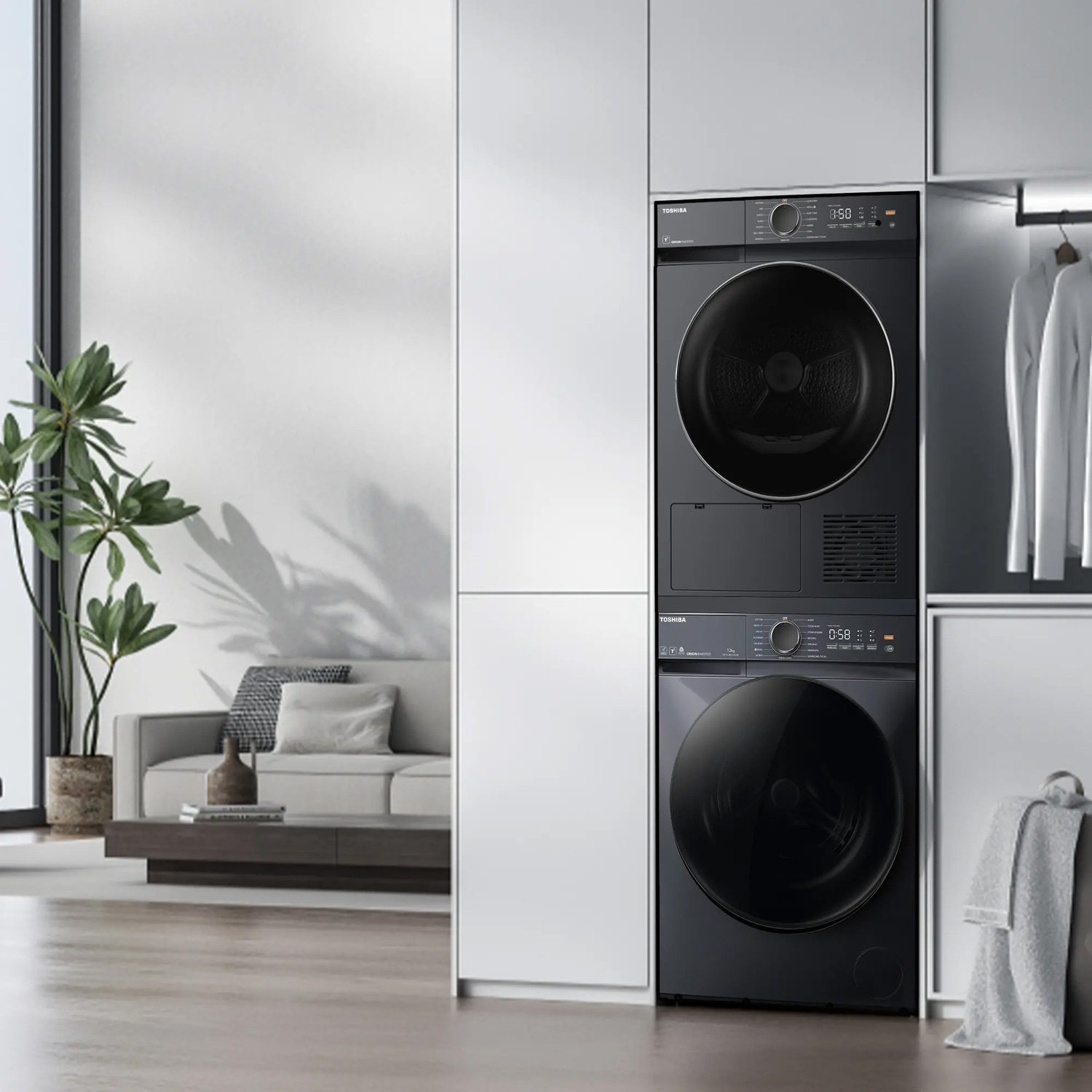 máy sấy bơm nhiệt toshiba 8 kg td-t21b90hwv(mg)