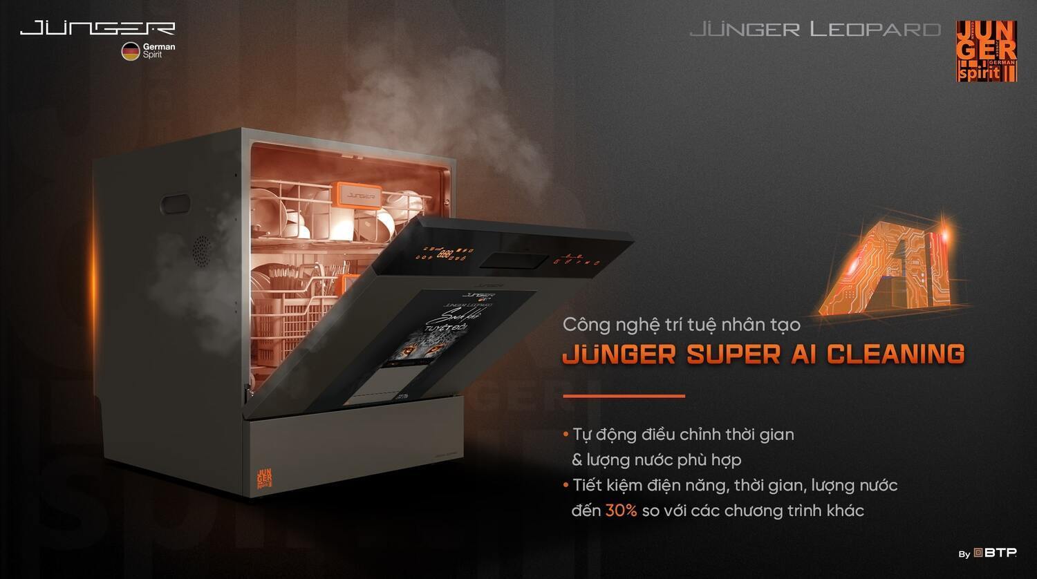 máy rửa bát junger jg leopard dwj-133-ms