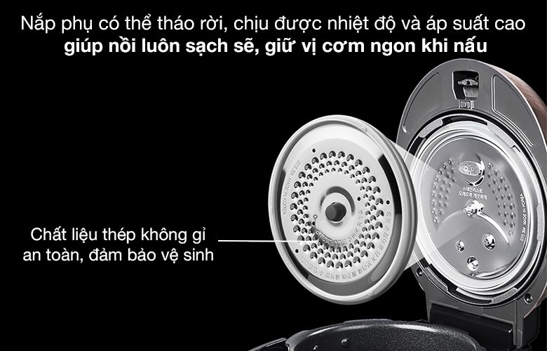 nồi cơm điện tử áp suất cuckoo 1.8 lít crp-rt1008f/bktsvncv