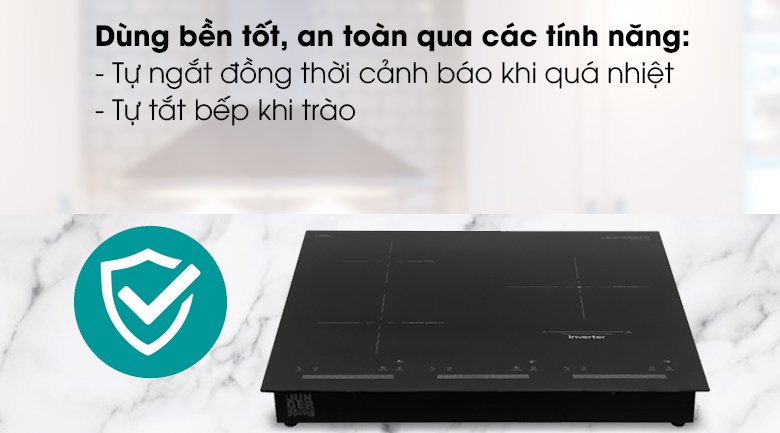 bếp từ hồng ngoại 3 vùng nấu âm junger cej-300-iif 5400w
