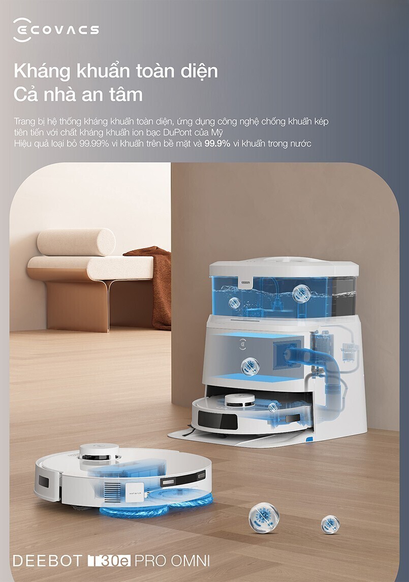 robot hút bụi lau nhà ecovacs deebot t30e pro omni