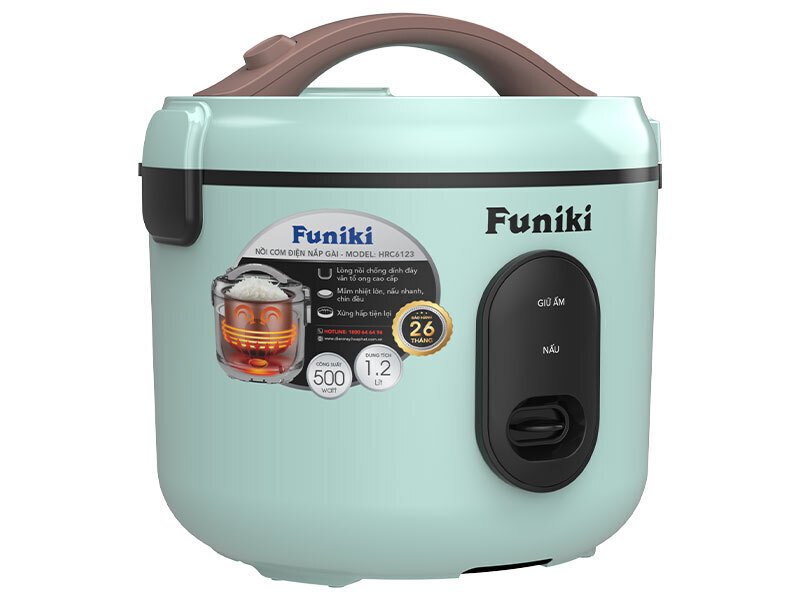nồi cơm điện nắp gài 1.2 lít hòa phát funiki hrc6123