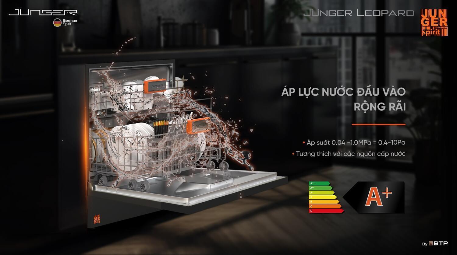 máy rửa bát junger leopard dwj-136-vg