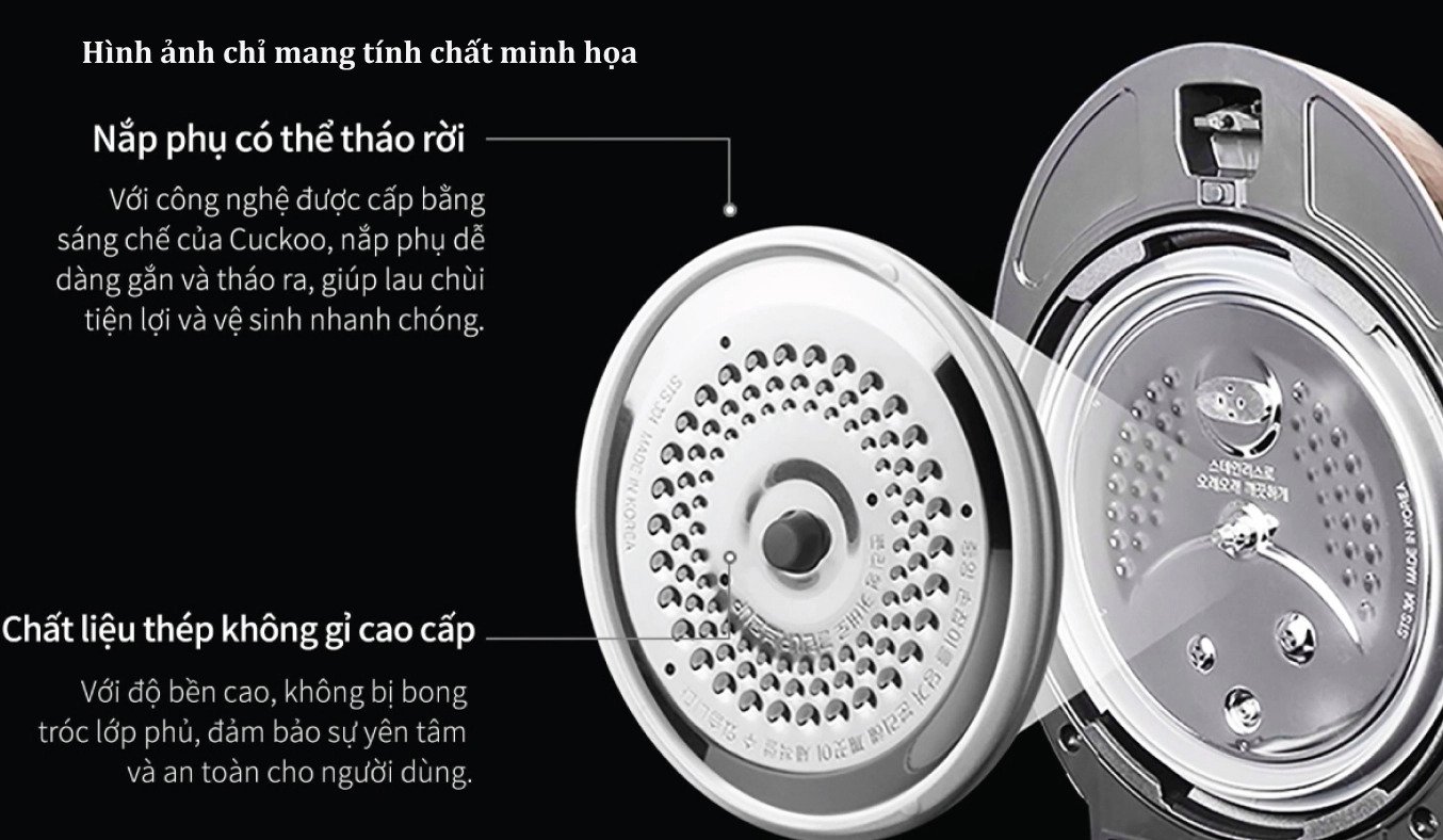 nồi cơm điện tử áp suất cuckoo 1.8 lít crp-r1000f/bkgbcrvncv