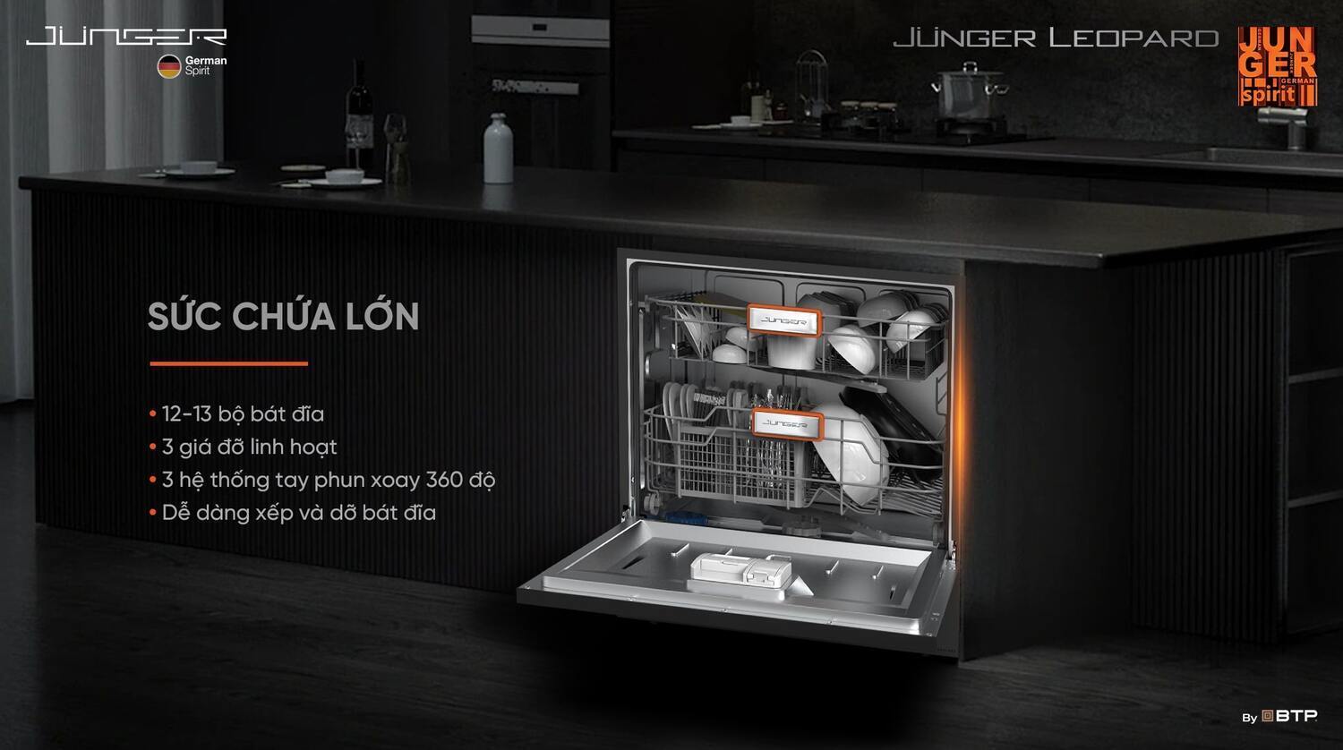 máy rửa bát junger leopard dwj-136-vg