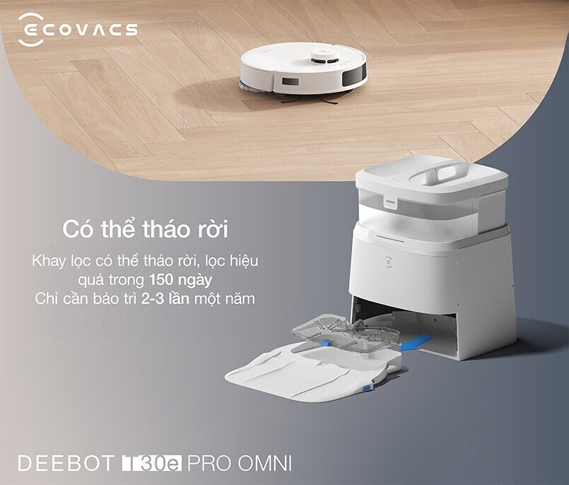 robot hút bụi lau nhà ecovacs deebot t30e pro omni