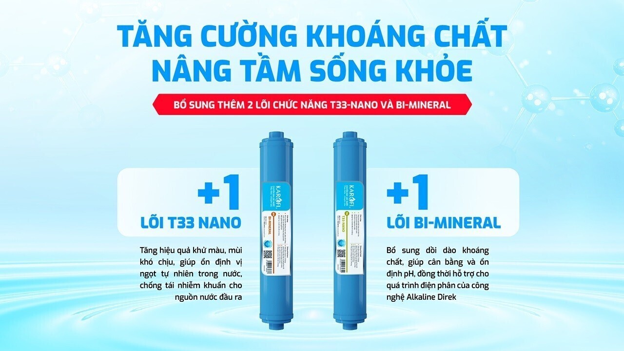 máy chuyển đổi hydro-ion kiềm karofi kae-s18