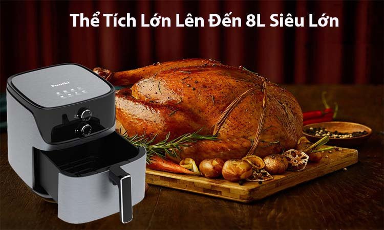 nồi chiên không dầu 8l funiki haf8001