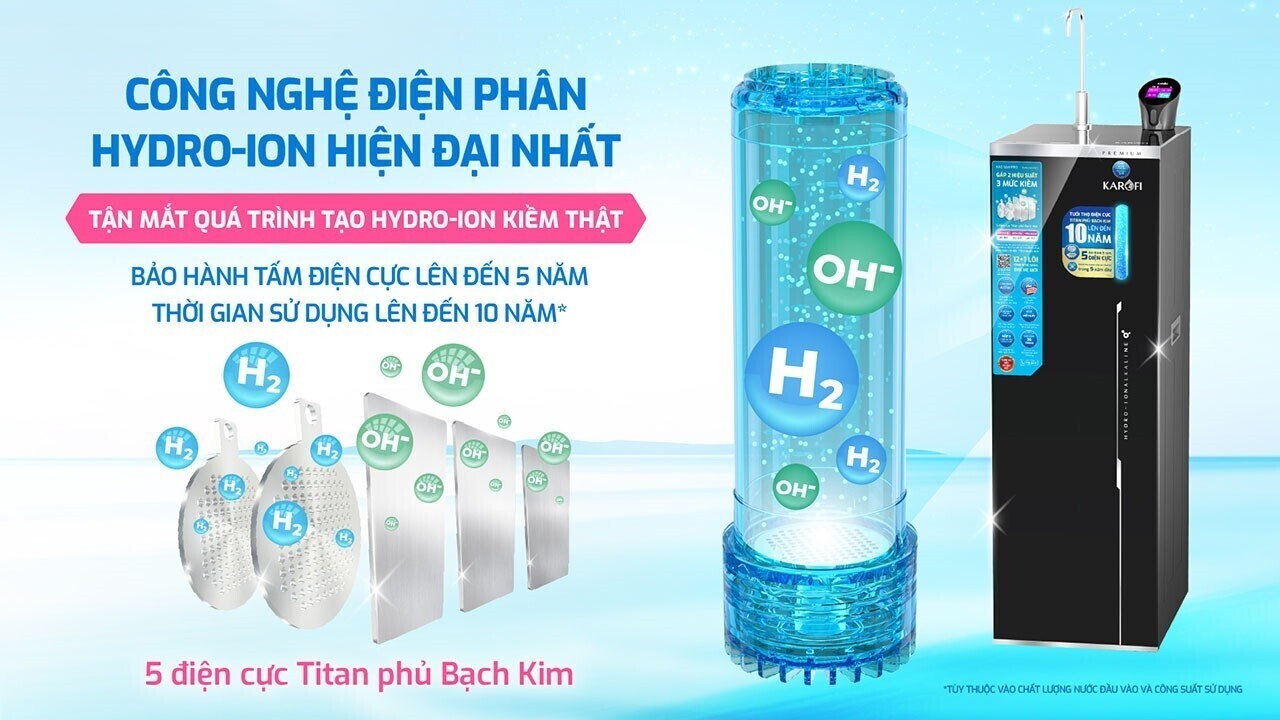 máy lọc nước hydro-ion kiềm karofi kae-s68 pro