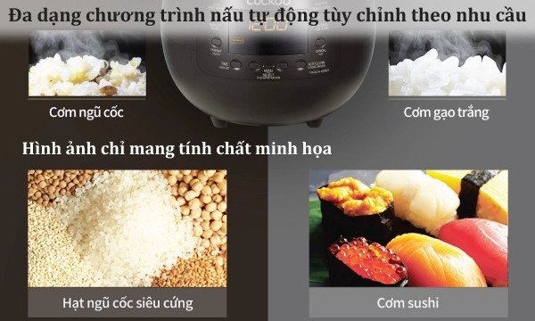 nồi cơm điện tử áp suất cuckoo 1.8 lít crp-r1000f/bkgbcrvncv