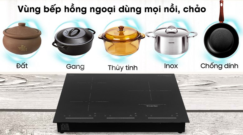 bếp từ hồng ngoại 3 vùng nấu âm junger cej-300-iif 5400w