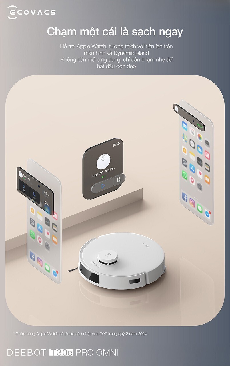 robot hút bụi lau nhà ecovacs deebot t30e pro omni