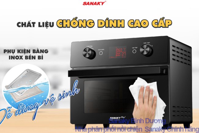 nồi chiên nướng không dầu sanaky vh-2088s2d