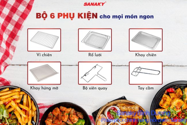 nồi chiên nướng không dầu sanaky vh-209s2d