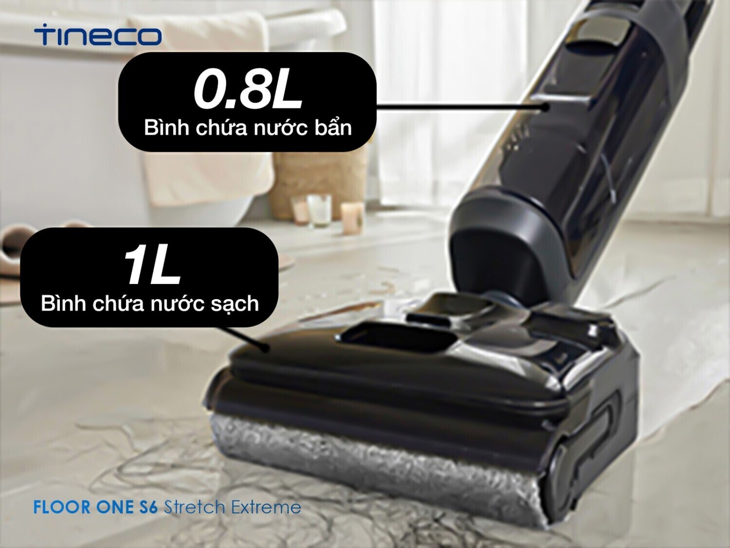 máy hút bụi lau nhà tineco floor one s6 stretch extreme