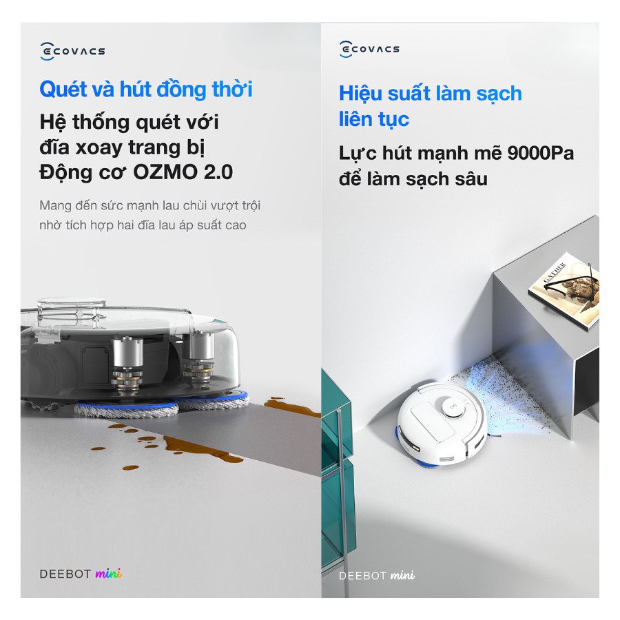 robot hút bụi ecovacs deebot mini