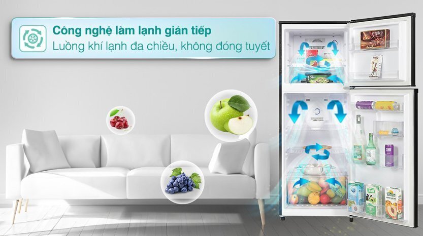 tủ lạnh funiki 209 lít hr-t6209tdg ghi xám đen