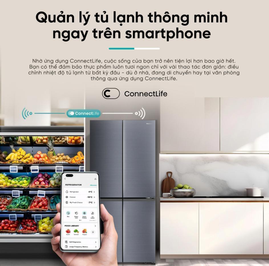 tủ lạnh hisense inverter 488 lít rq630n4ebui3