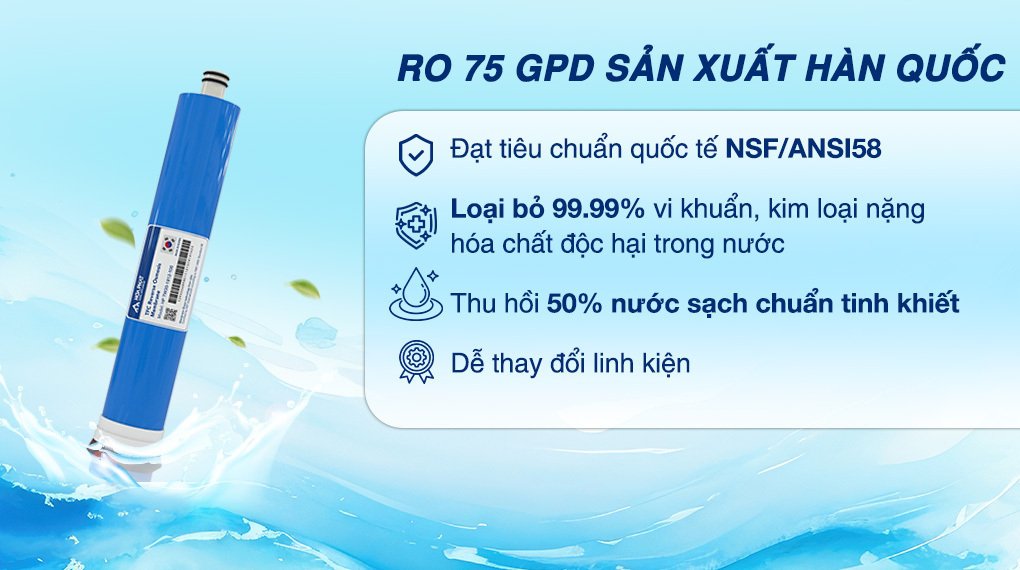 máy lọc nước ro hydrogen hòa phát hpr526 11 lõi