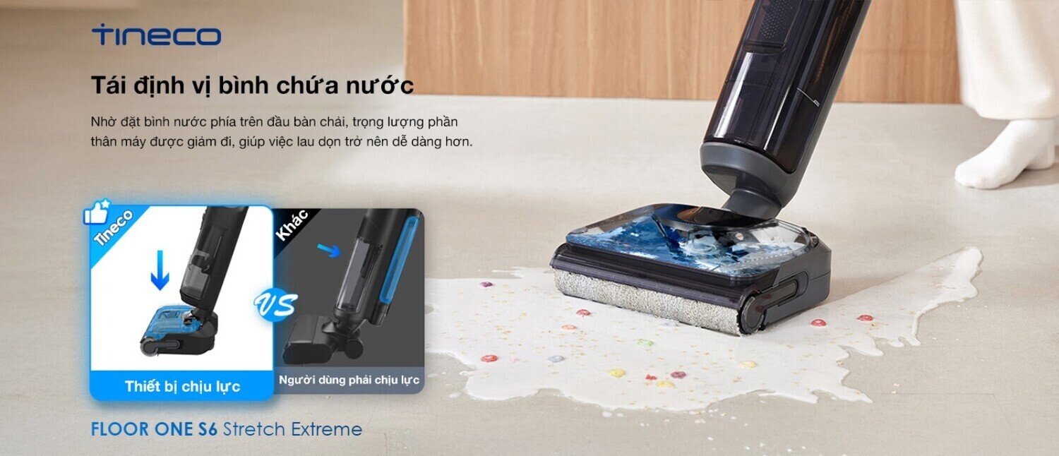 máy hút bụi lau nhà tineco floor one s6 stretch extreme